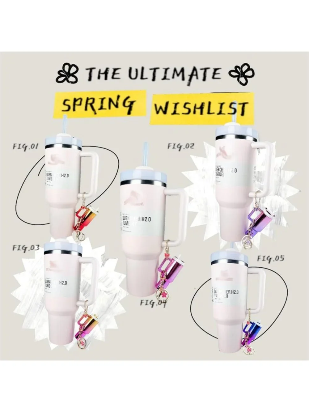 Cute Mini Tumbler Keychain Charm for Lip Balm & Chapstick Holder - Purse